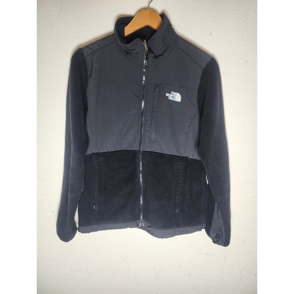 The North Face Denali Fleece Jacket Womens M Black Polartec Zip Up Overlay